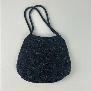 Prom Formal Black Beaded Bag Purse